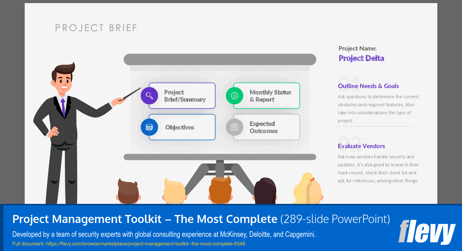 Project Management Toolkit – The Most Complete (289-slide PPT PowerPoint presentation (PPTX)) Preview Image