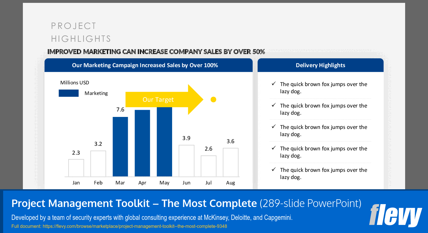 Project Management Toolkit – The Most Complete (289-slide PPT PowerPoint presentation (PPTX)) Preview Image