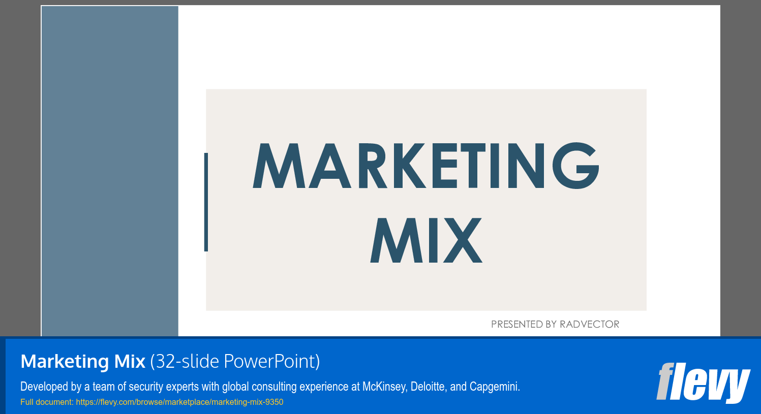 Marketing Mix (32-slide PPT PowerPoint presentation (PPTX)) Preview Image