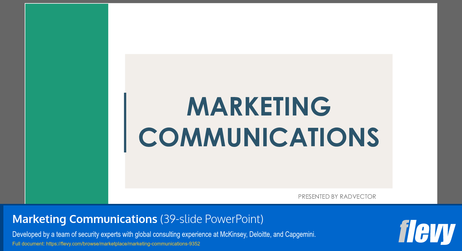 Marketing Communications (39-slide PPT PowerPoint presentation (PPTX)) Preview Image