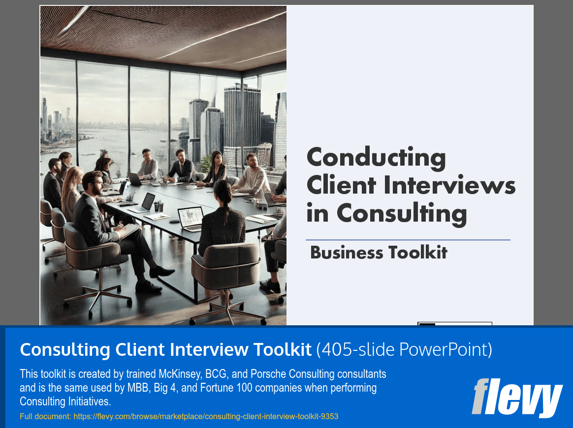 Consulting Client Interview Toolkit (405-slide PPT PowerPoint presentation (PPTX)) Preview Image