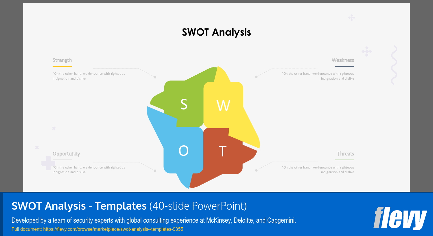 SWOT Analysis - Templates (40-slide PPT PowerPoint presentation (PPTX)) Preview Image