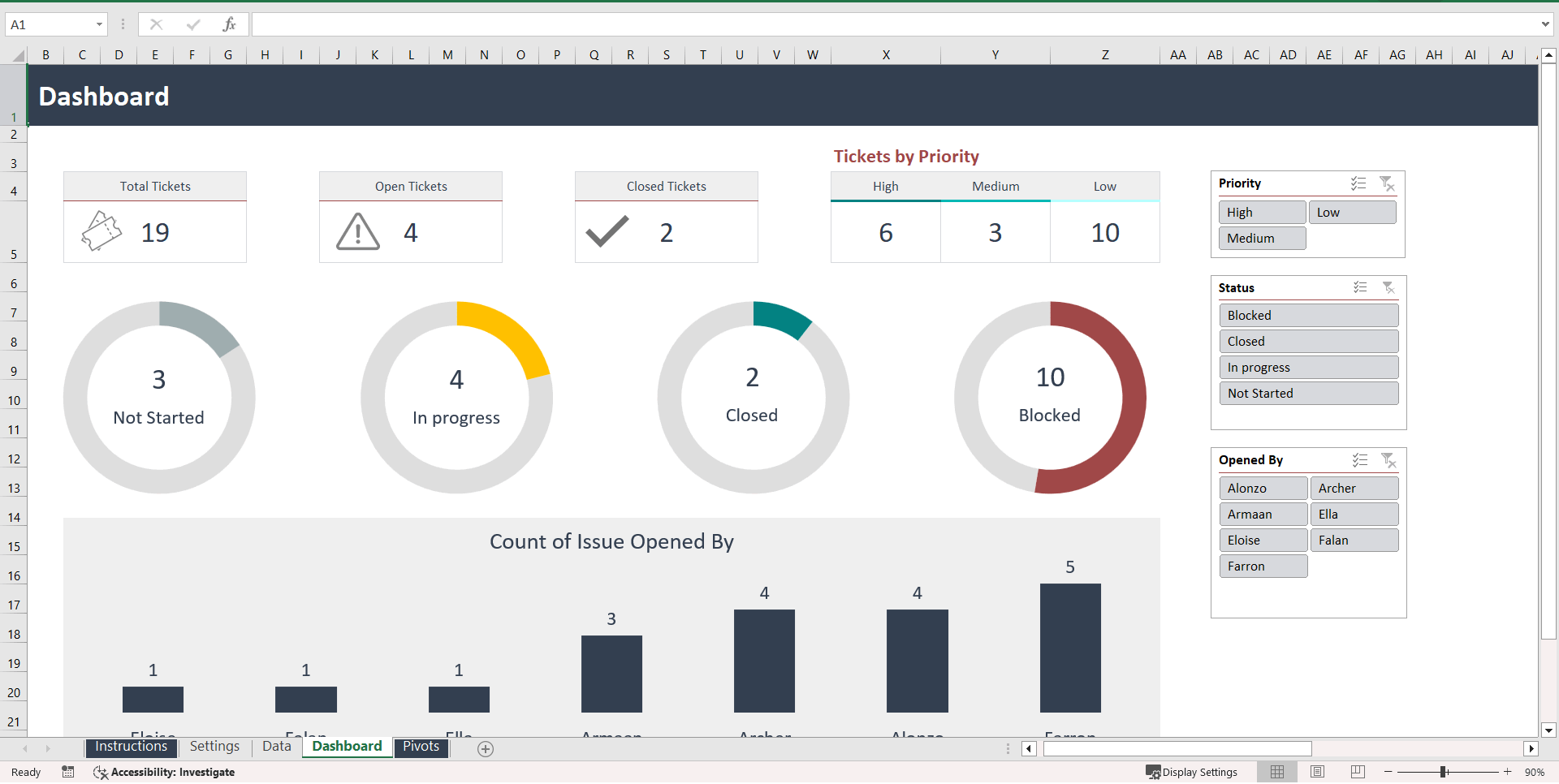 Bug Tracker Excel Template (Excel template (XLSX)) Preview Image