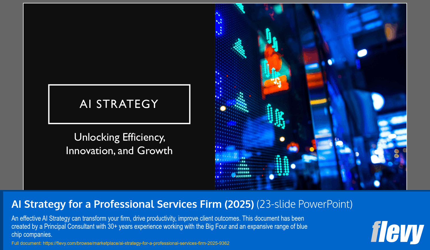 AI Strategy for a Professional Services Firm (2025) (23-slide PPT PowerPoint presentation (PPTX)) Preview Image