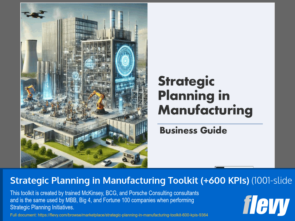 Strategic Planning in Manufacturing Toolkit (+600 KPIs) (1001-slide PPT PowerPoint presentation (PPTX)) Preview Image