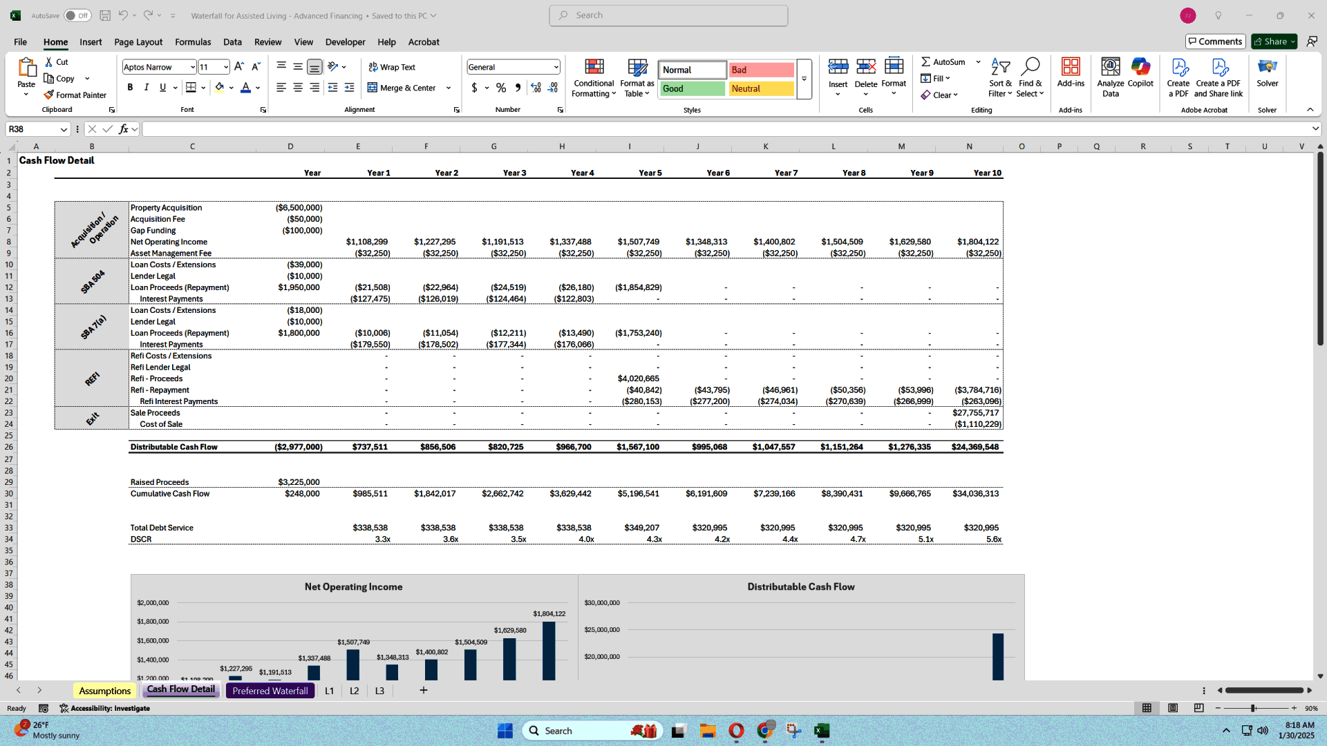 Quick Underwrite: SBA Loans & Real Estate Model (Excel template (XLSX)) Preview Image