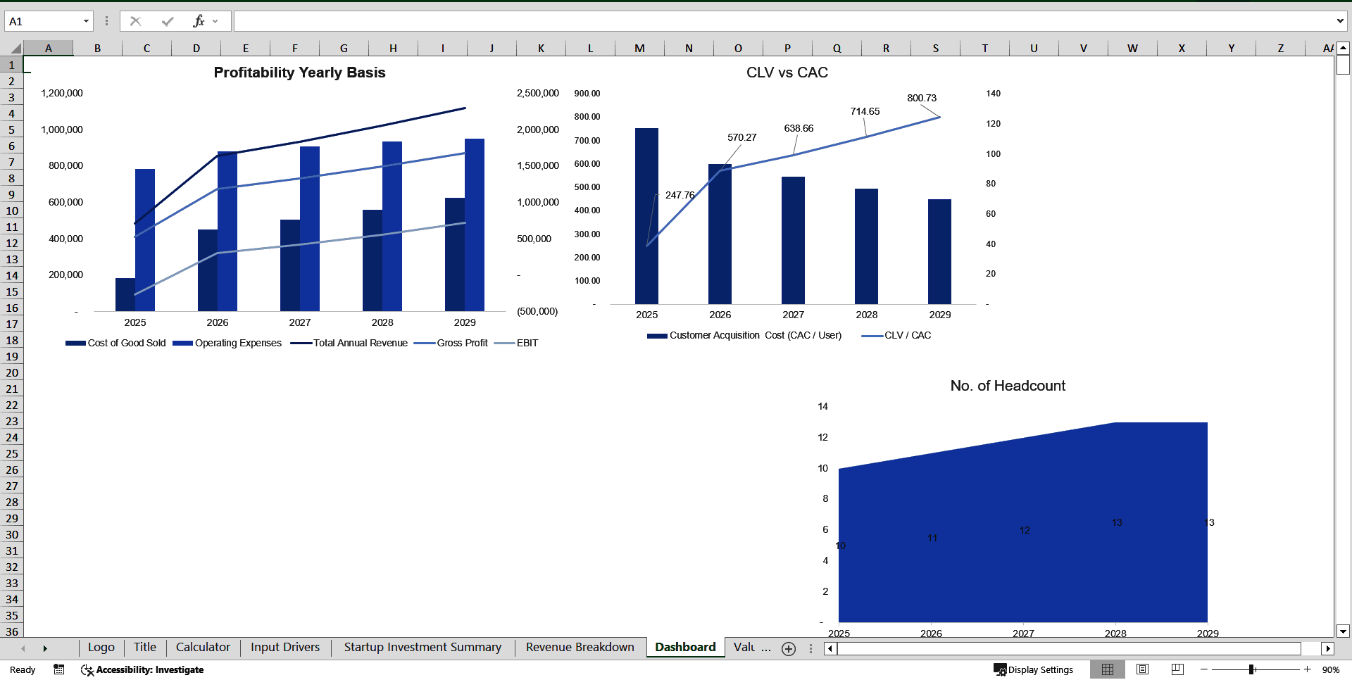 Car Wash Business Financial Projection Model (Excel template (XLSX)) Preview Image