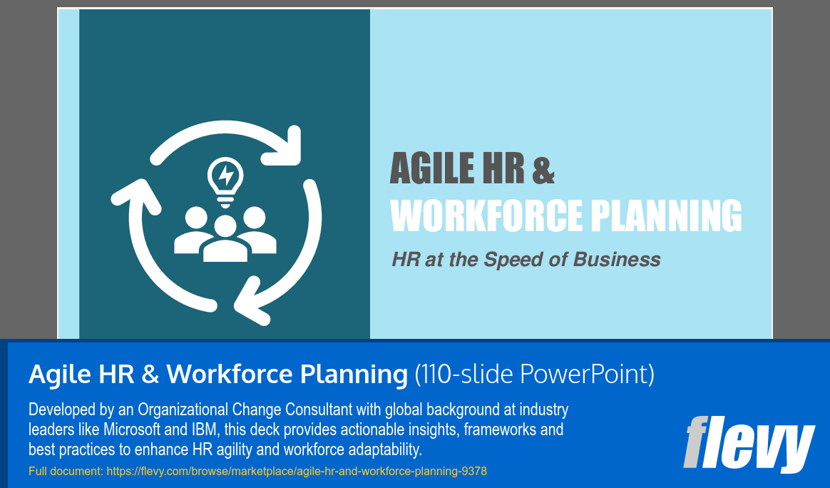 Agile HR & Workforce Planning (110-slide PPT PowerPoint presentation (PPTX)) Preview Image