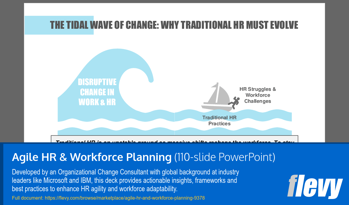 Agile HR & Workforce Planning (110-slide PPT PowerPoint presentation (PPTX)) Preview Image