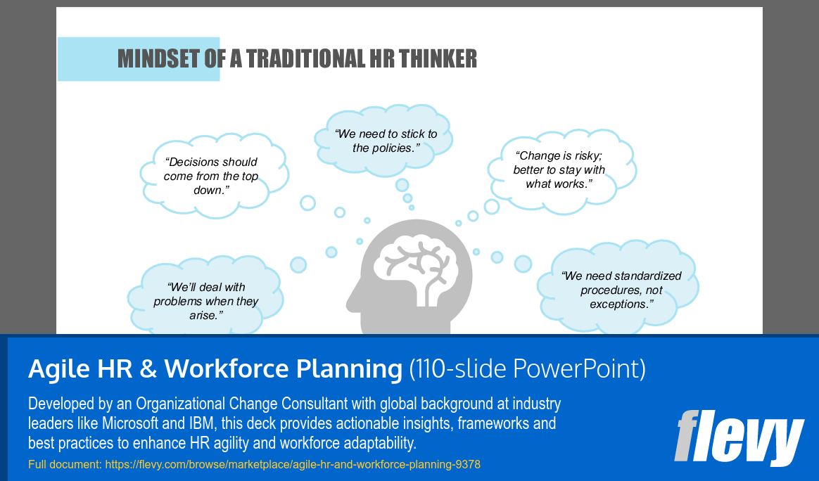 Agile HR & Workforce Planning (110-slide PPT PowerPoint presentation (PPTX)) Preview Image