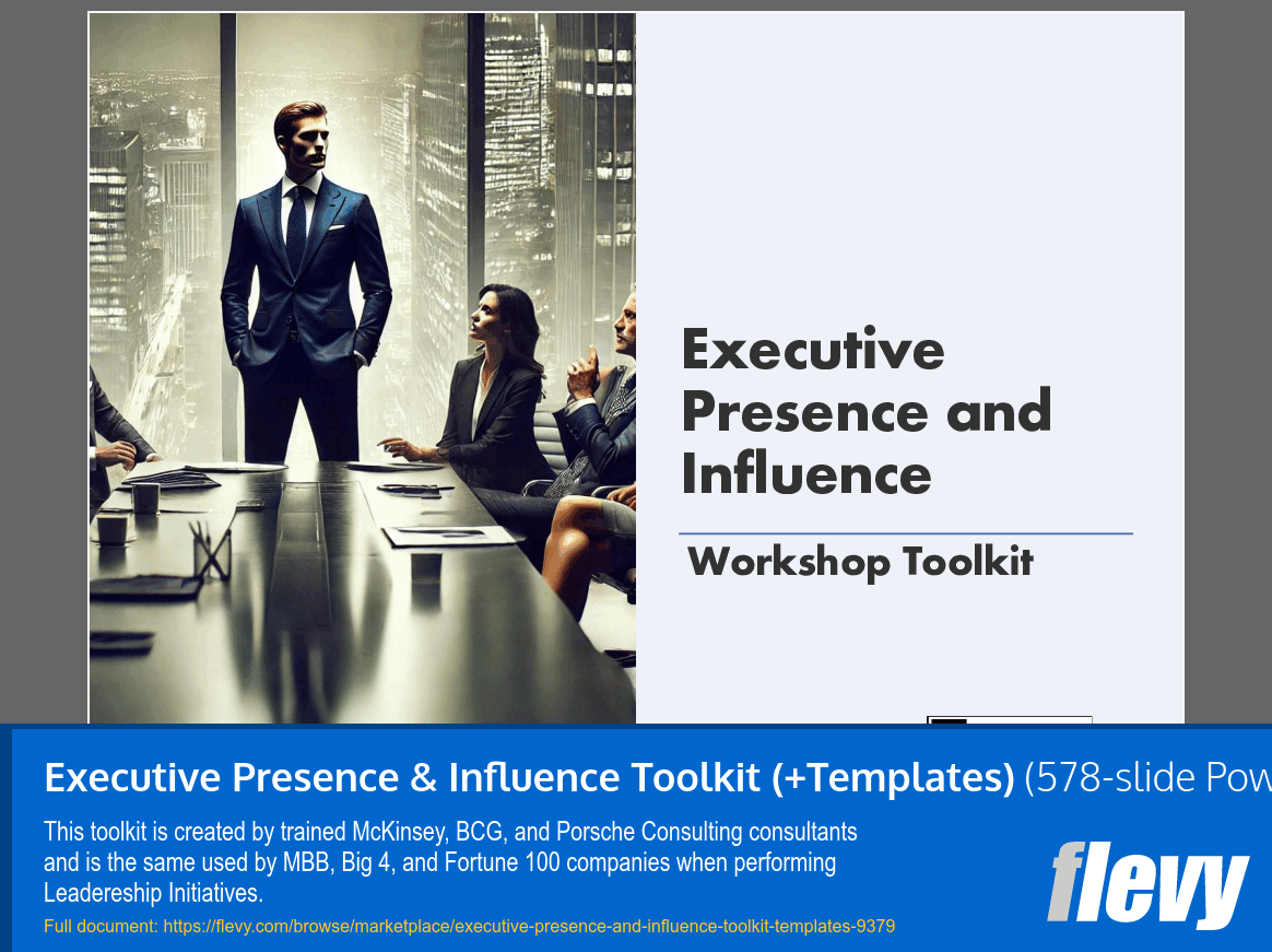 Executive Presence & Influence Toolkit (+Templates) (578-slide PPT PowerPoint presentation (PPTX)) Preview Image