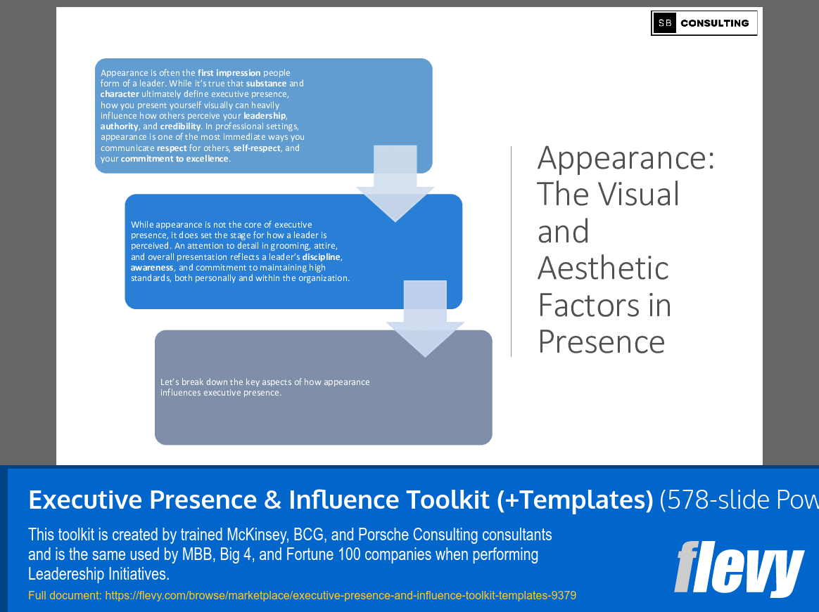 Executive Presence & Influence Toolkit (+Templates) (578-slide PPT PowerPoint presentation (PPTX)) Preview Image