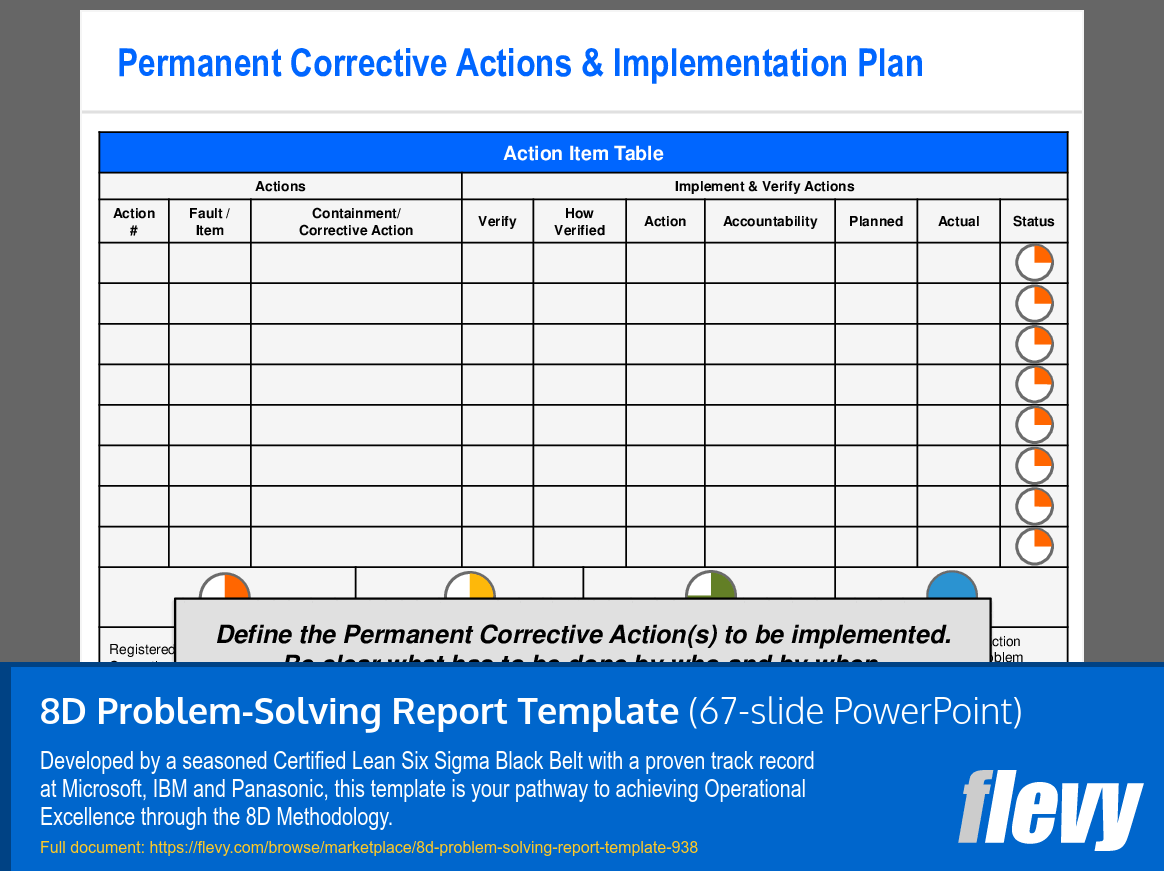 8D Report Template (67-slide PPT PowerPoint presentation (PPTX)) Preview Image