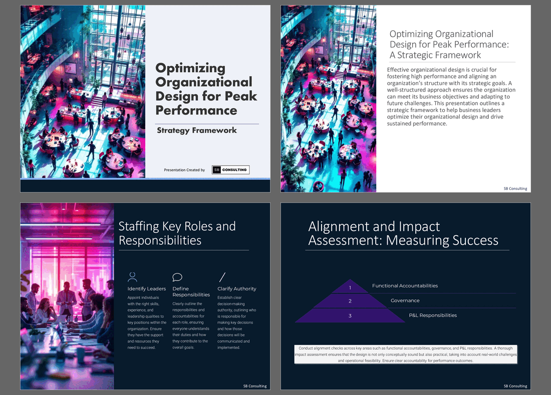 Organizational Design for Peak Performance Framework (60-slide PPT PowerPoint presentation (PPTX)) Preview Image