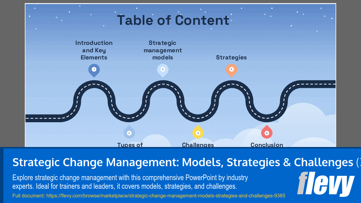 Strategic Change Management: Models, Strategies & Challenges (30-slide PPT PowerPoint presentation (PPTX)) Preview Image