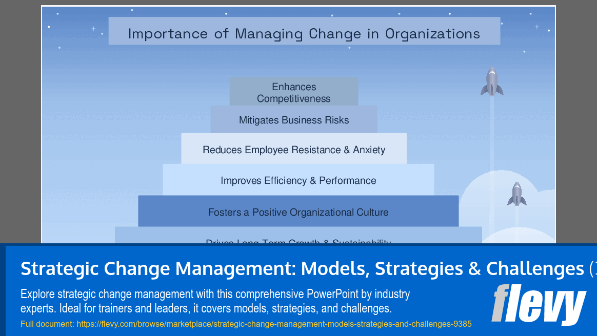 Strategic Change Management: Models, Strategies & Challenges (30-slide PPT PowerPoint presentation (PPTX)) Preview Image