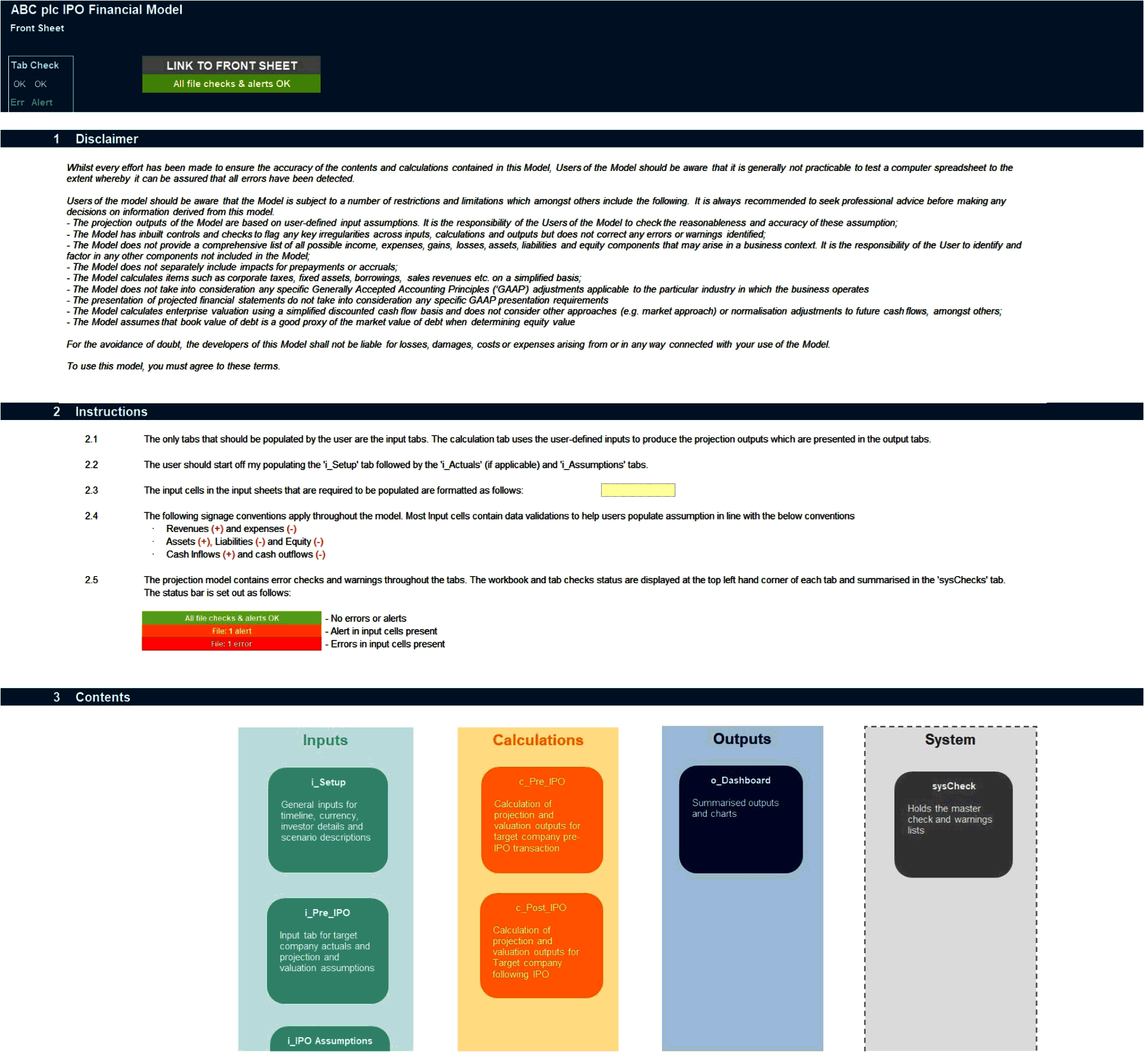 Initial Public Offering (IPO) Financial Projection Model (Excel template (XLSX)) Preview Image