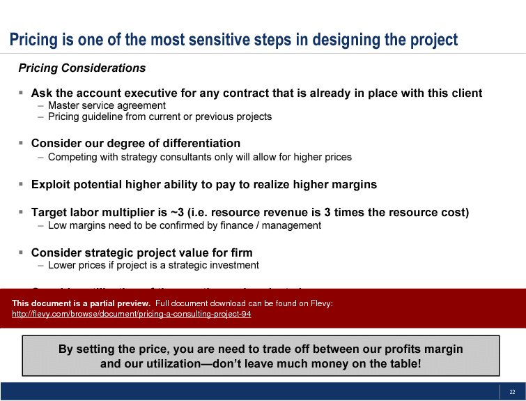 Pricing a Consulting Project (29-slide PPT PowerPoint presentation (PPT)) Preview Image
