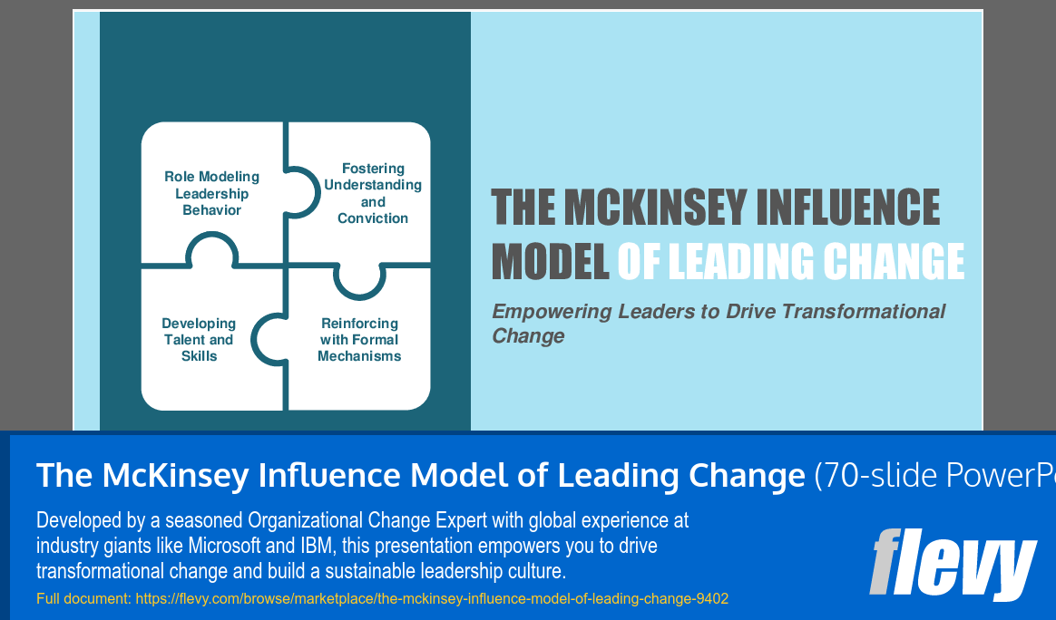 The McKinsey Influence Model of Leading Change (70-slide PPT PowerPoint presentation (PPTX)) Preview Image