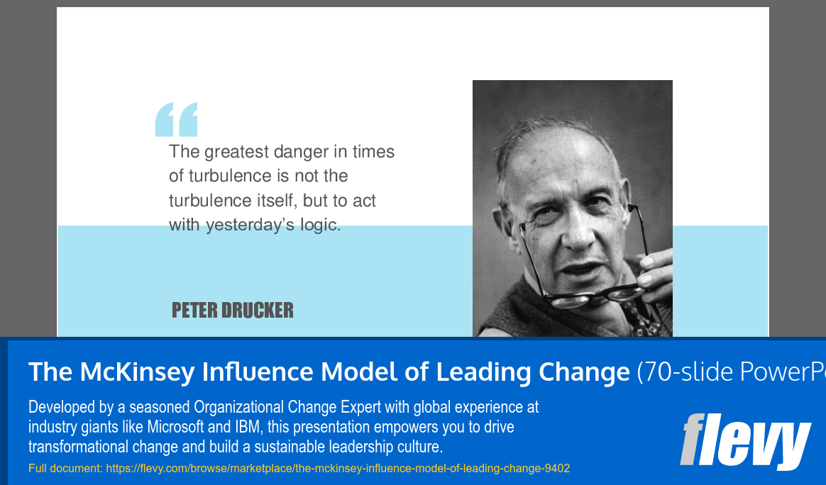 The McKinsey Influence Model of Leading Change (70-slide PPT PowerPoint presentation (PPTX)) Preview Image