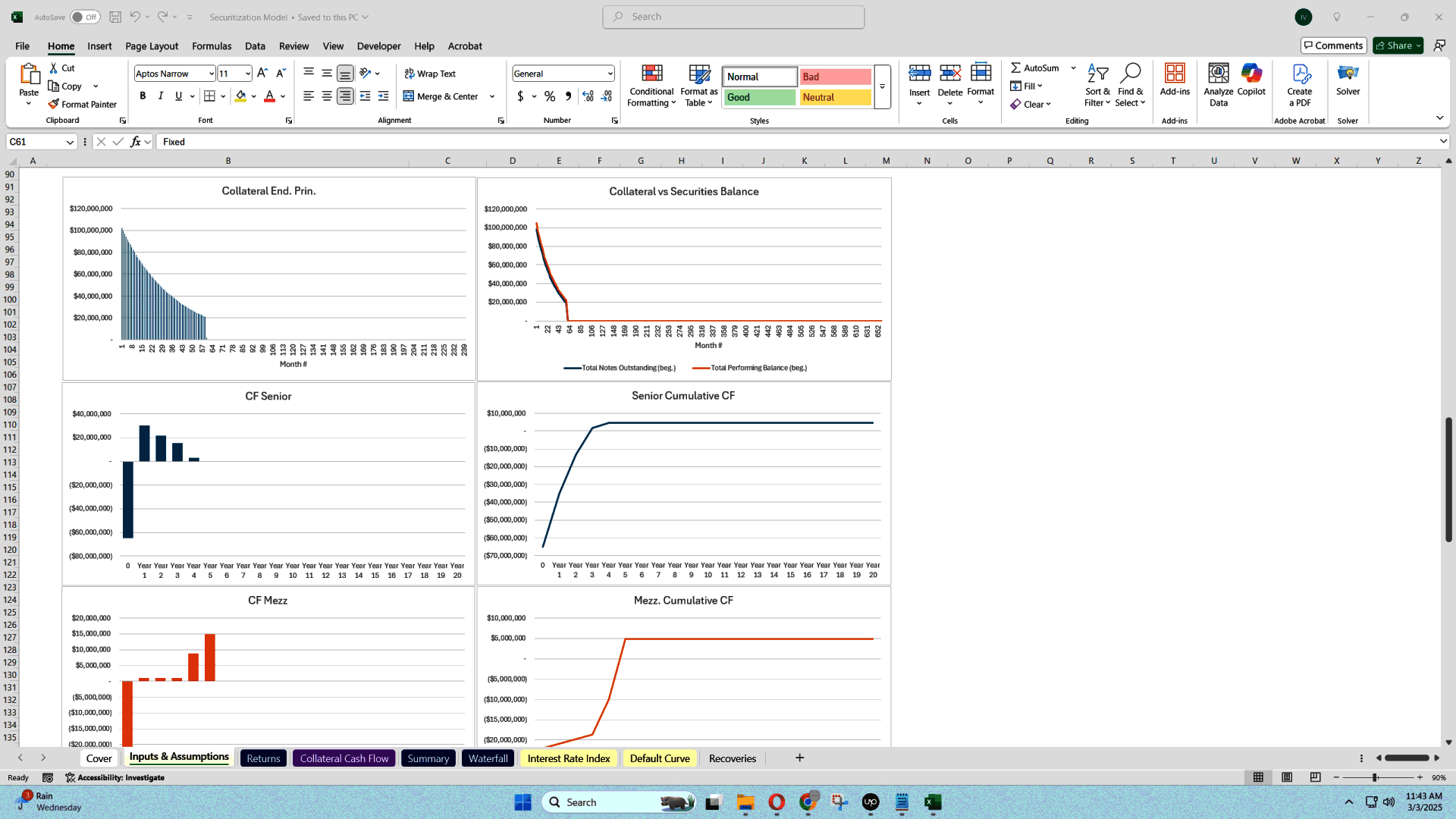 Securitization Model (Excel template (XLSX)) Preview Image