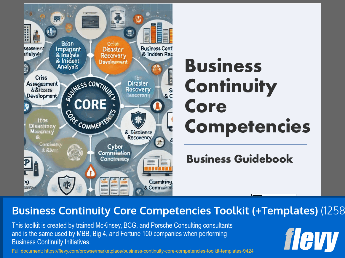 Business Continuity Core Competencies Toolkit (+Templates) (1258-slide PPT PowerPoint presentation (PPTX)) Preview Image