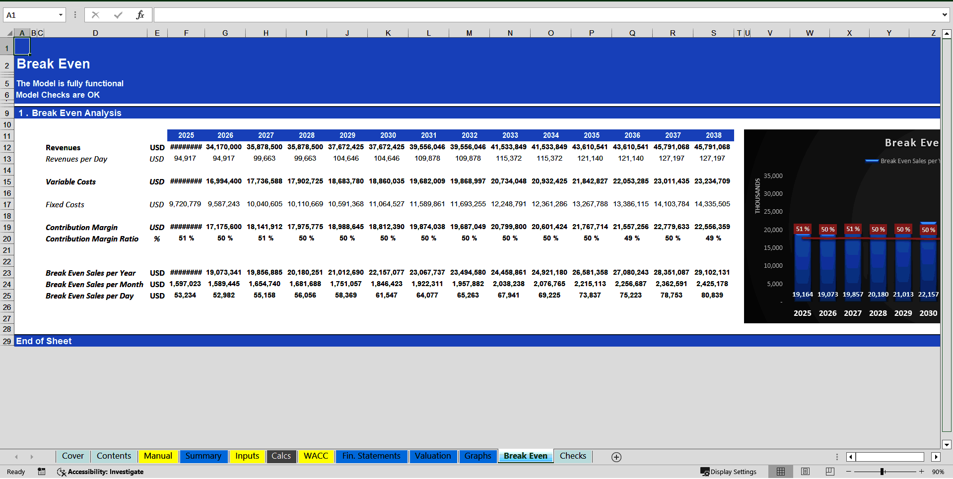 Offshore Marine Services Financial Model (10+ Year DCF Valuation) (Excel template (XLSX)) Preview Image