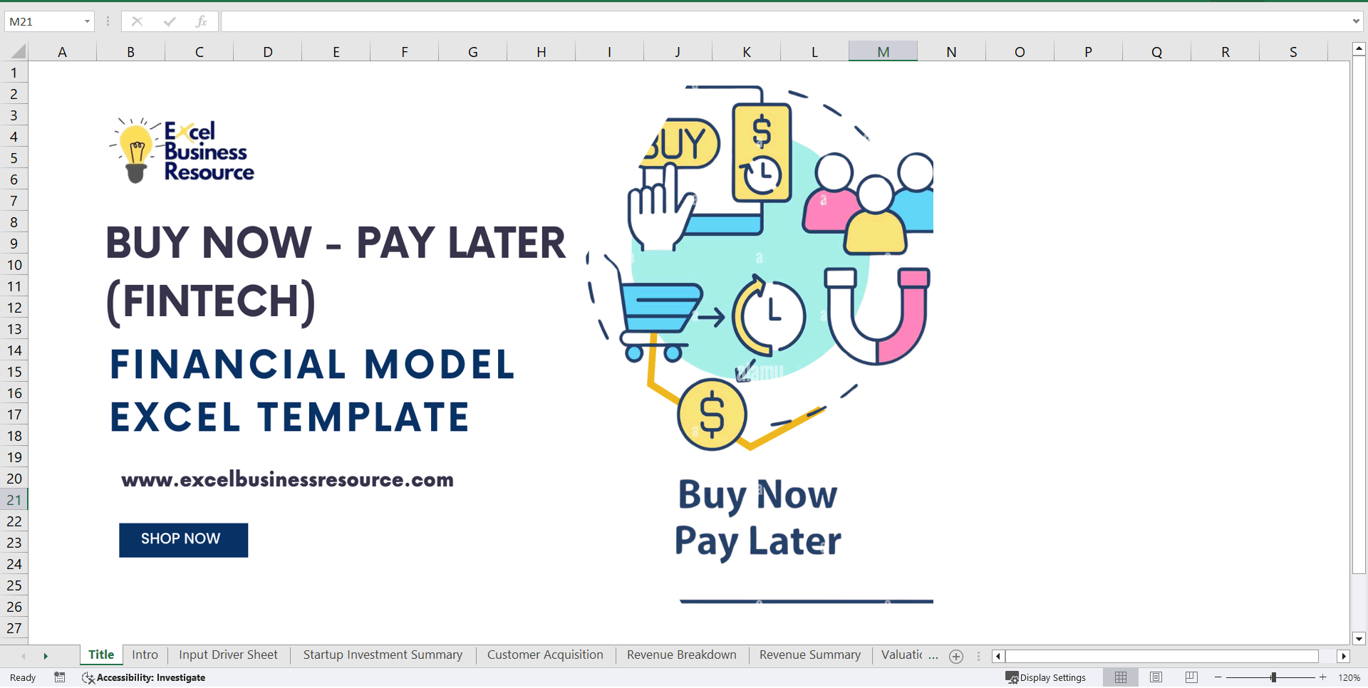 Buy Now Pay Later (BNPL) Fintech Financial Model Template