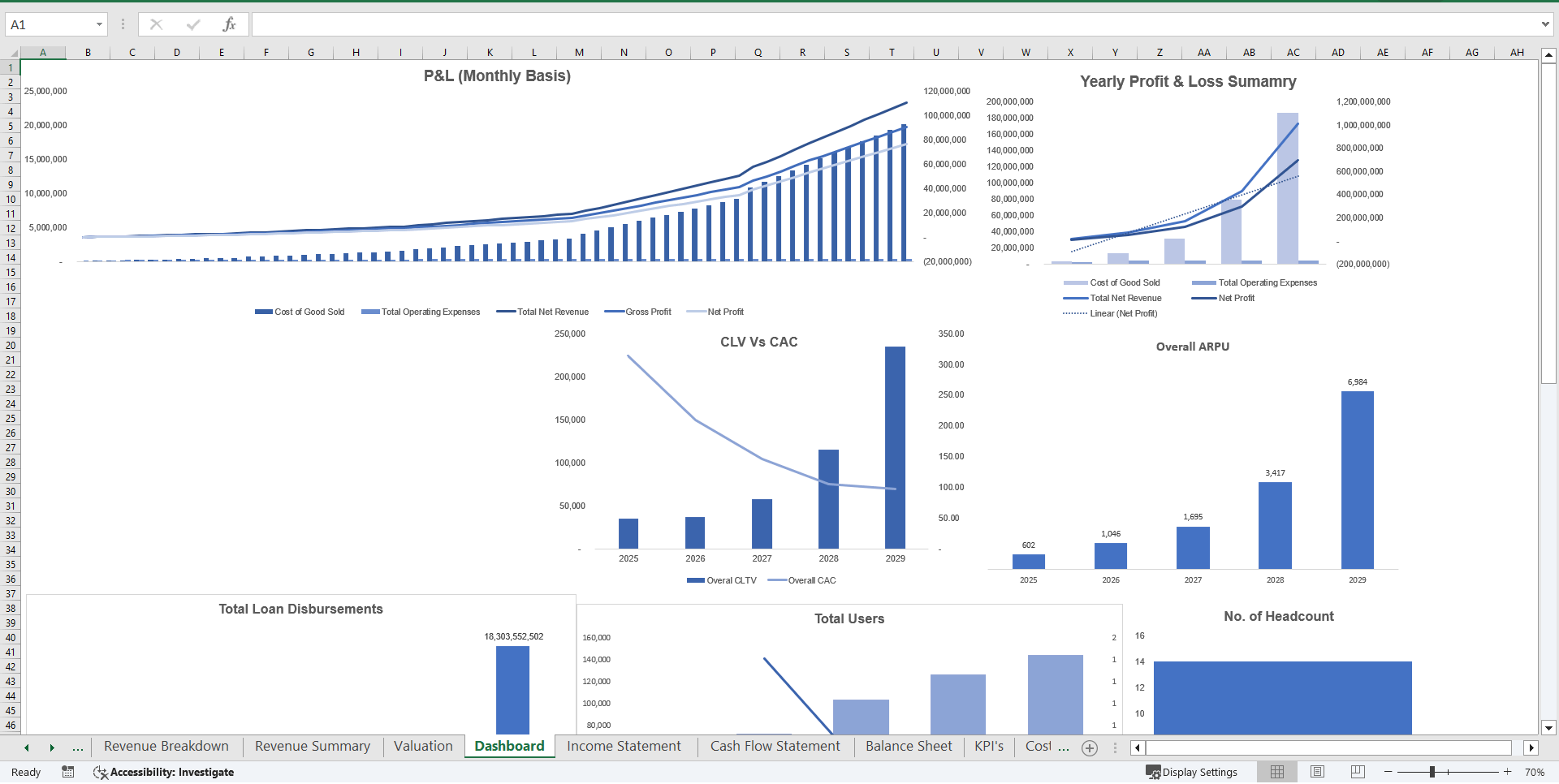 Buy Now Pay Later (BNPL) Fintech Financial Model Template (Excel template (XLSX)) Preview Image