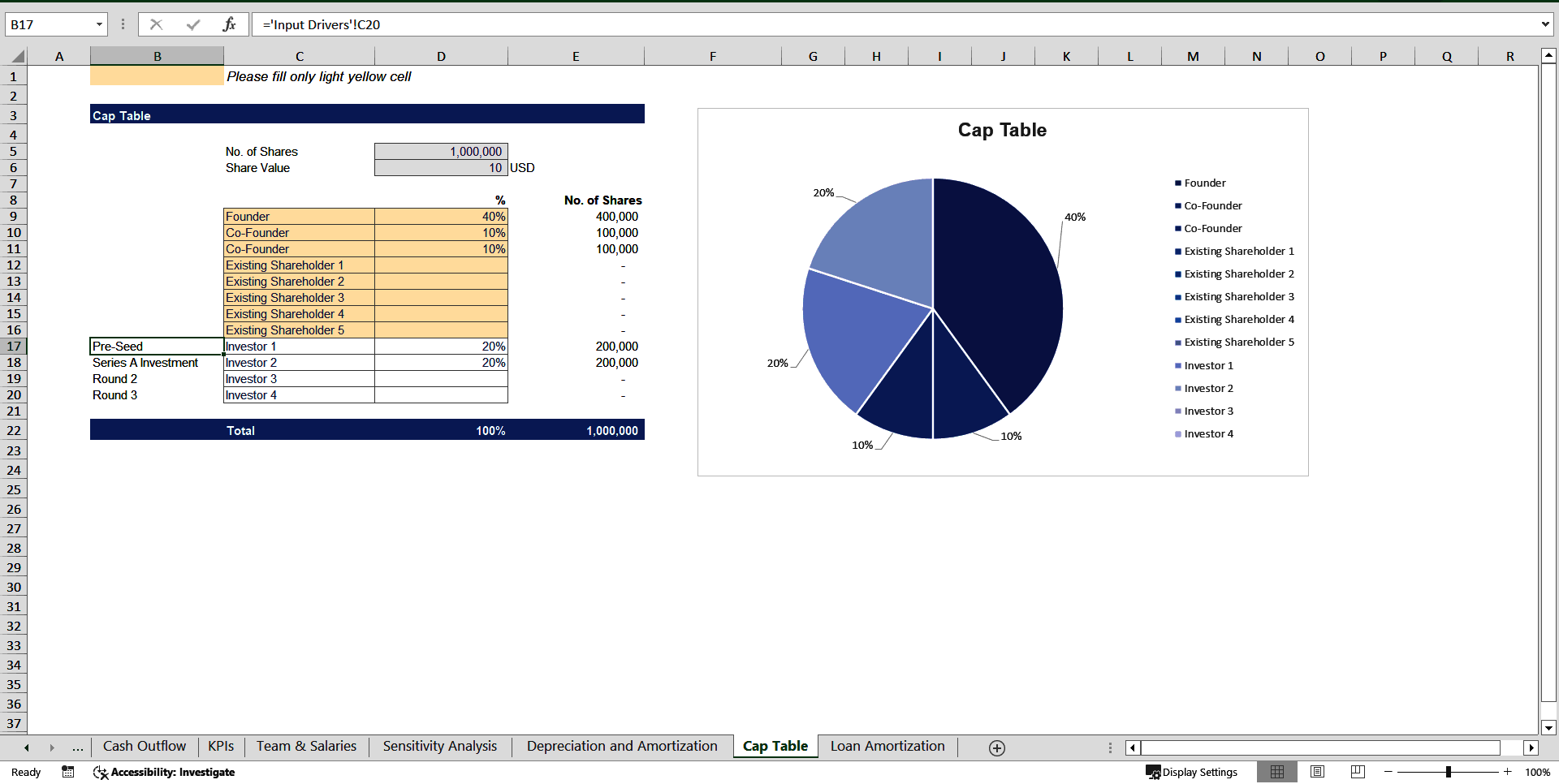 Medical Clinic Financial Projection Model (Excel template (XLSX)) Preview Image