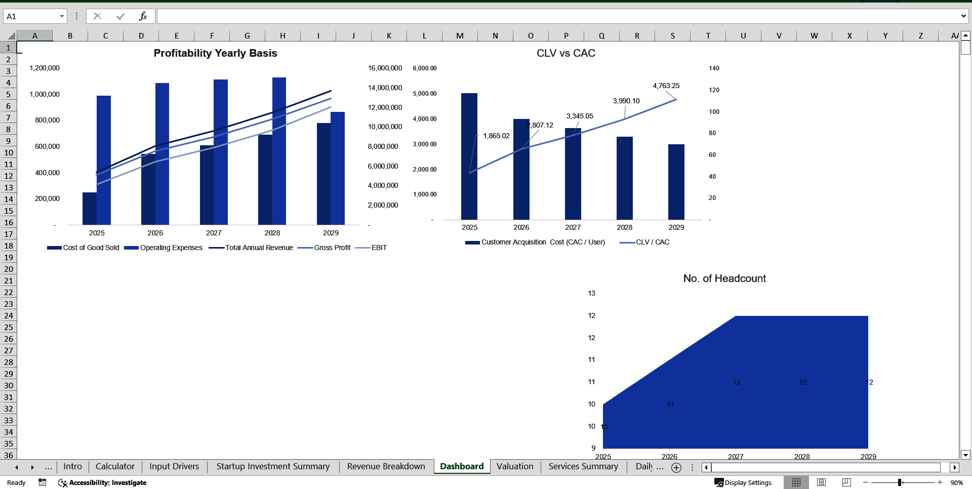 Medical Clinic Financial Projection Model (Excel template (XLSX)) Preview Image