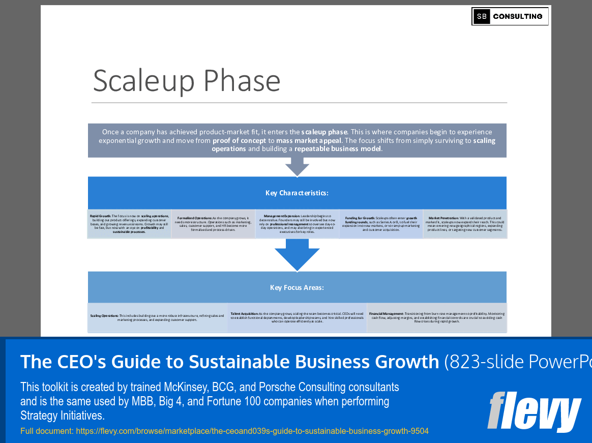 The CEO's Guide to Sustainable Business Growth (823-slide PPT PowerPoint presentation slide deck (PPTX)) Preview Image