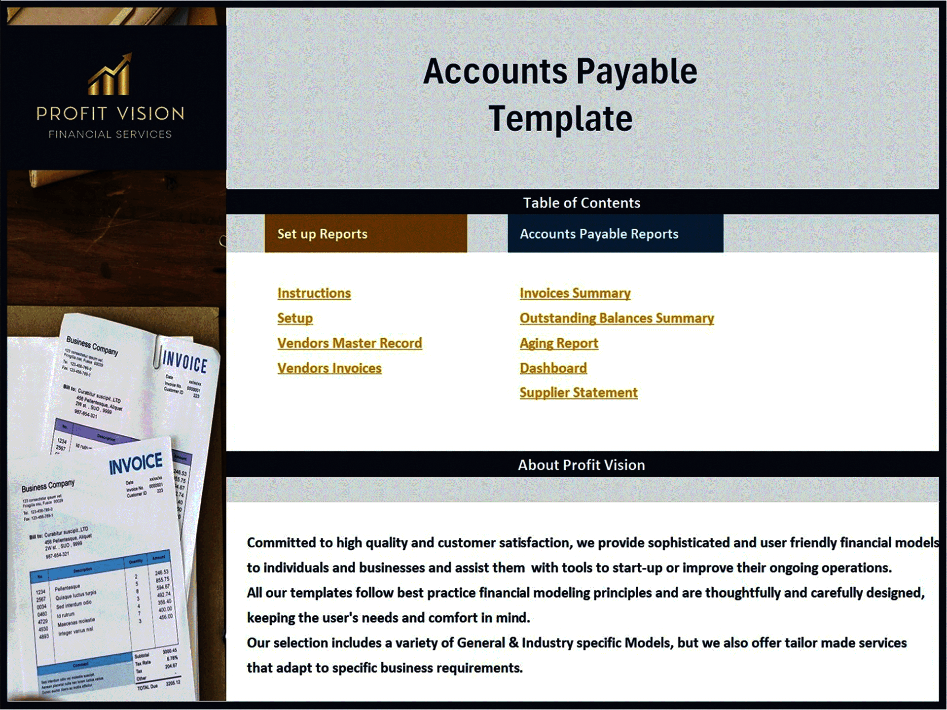 Accounts Payable Template (Excel template (XLSX)) Preview Image