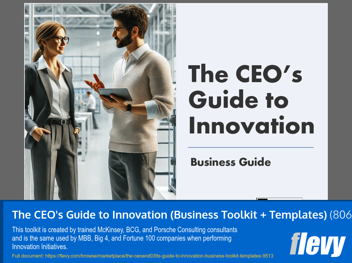 The CEO's Guide to Innovation (Business Toolkit + Templates) (806-slide PPT PowerPoint presentation slide deck (PPTX)) Preview Image