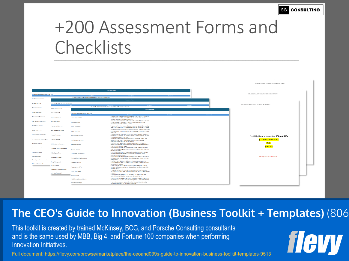 The CEO's Guide to Innovation (Business Toolkit + Templates) (806-slide PPT PowerPoint presentation slide deck (PPTX)) Preview Image