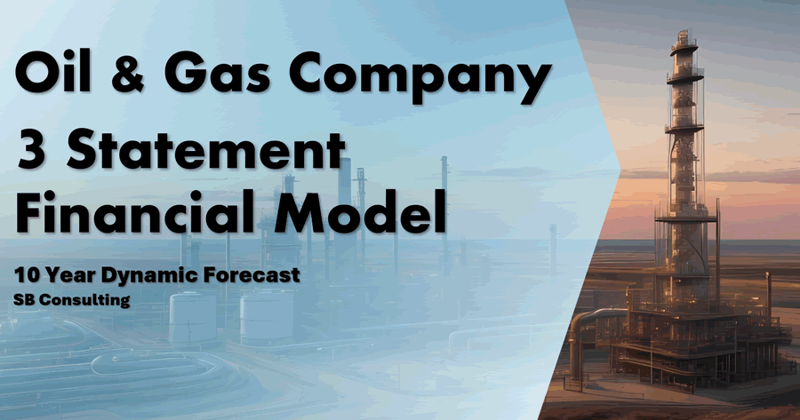 Oil & Gas Company 3 Statement Financial Model (Excel template (XLSX)) Preview Image