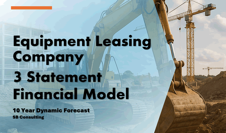 Equipment Leasing Company 3 Statement Financial Model (Excel template (XLSX)) Preview Image