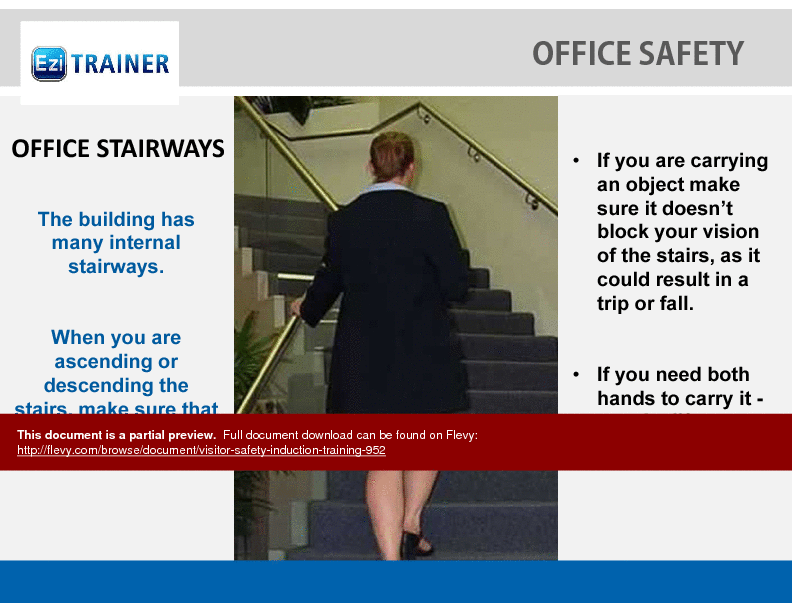 This is a partial preview of Visitor Safety Induction Training (16-slide PowerPoint presentation (PPTX)). Full document is 16 slides. 