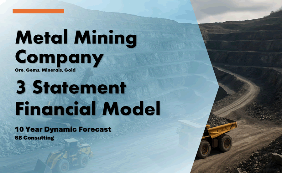 Metal Mining Company 3 Statement Financial Model (Excel template (XLSX)) Preview Image