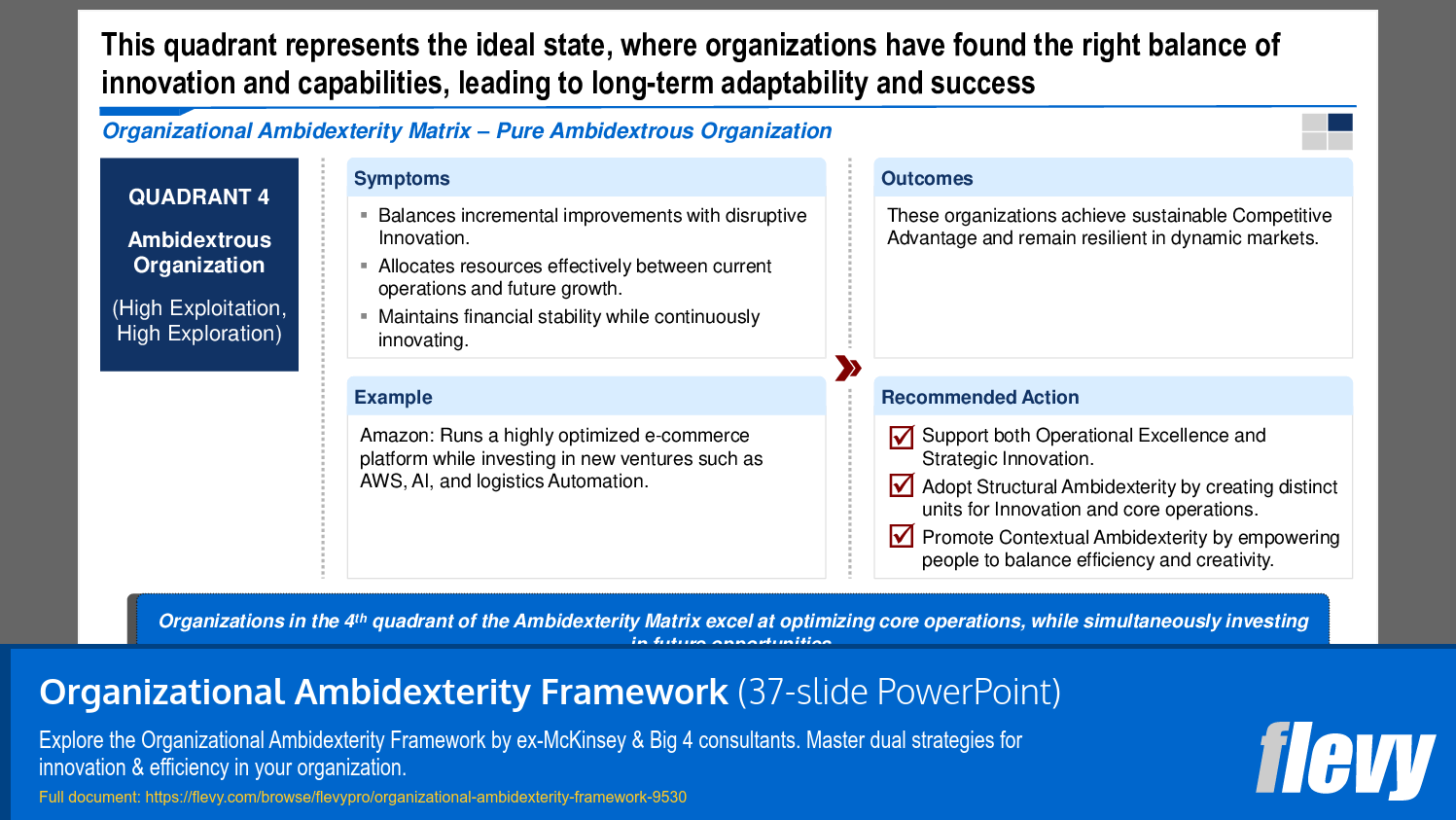 Achieving Organizational Balance: The Ambidextrous Model