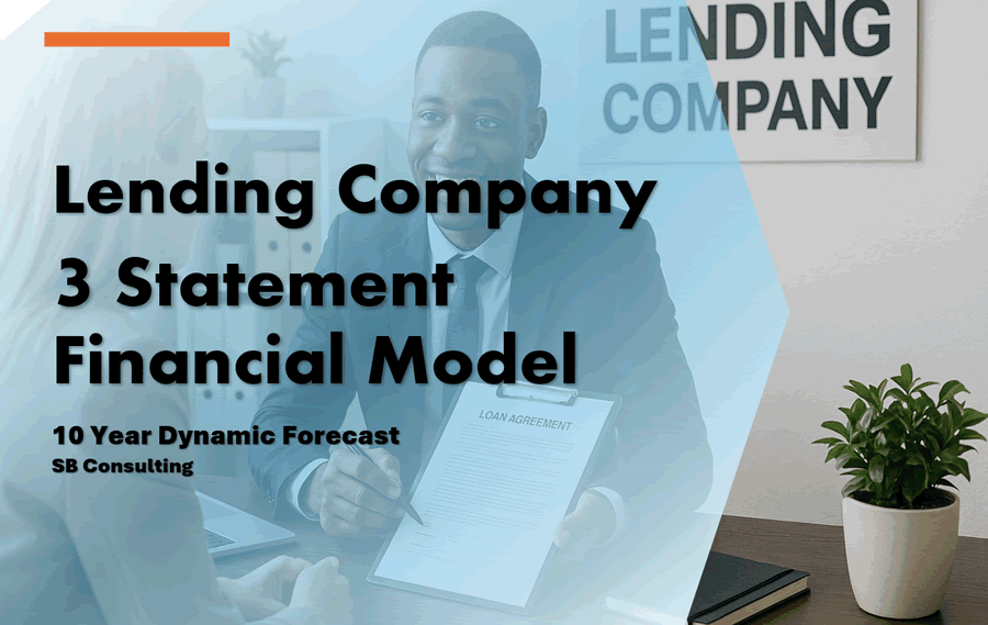 Lending Company 3 Statement Financial Model (Excel template (XLSX)) Preview Image
