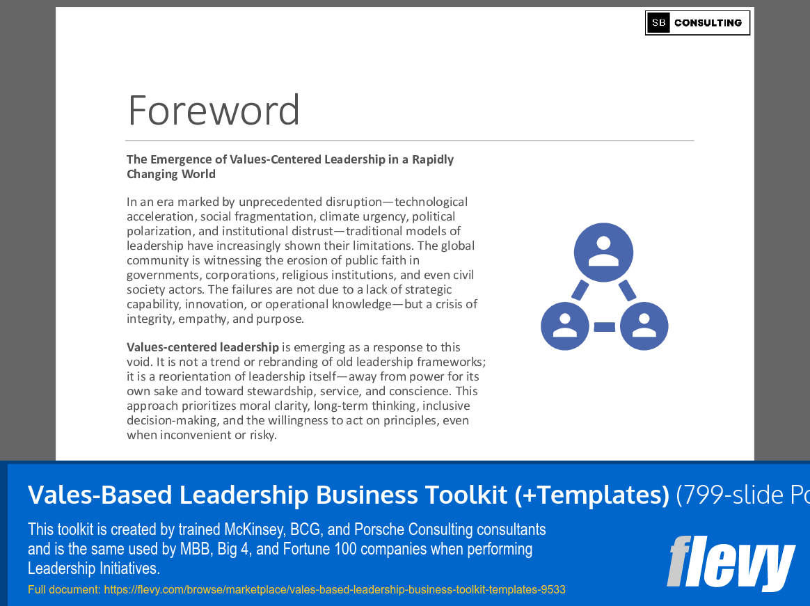 Values-Based Leadership Business Toolkit (+Templates) (799-slide PPT PowerPoint presentation slide deck (PPTX)) Preview Image