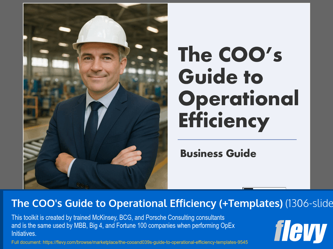 The COO's Guide to Operational Efficiency (+Templates) (1306-slide PPT PowerPoint presentation slide deck (PPTX)) Preview Image