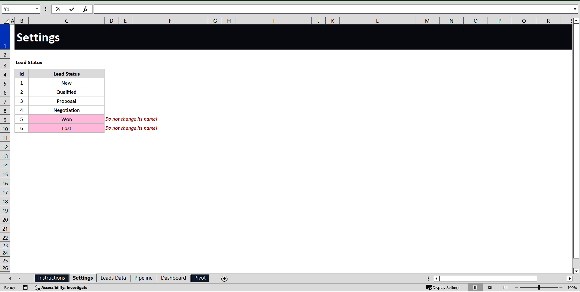 Sales Pipeline Excel Template (Excel template (XLSX)) Preview Image