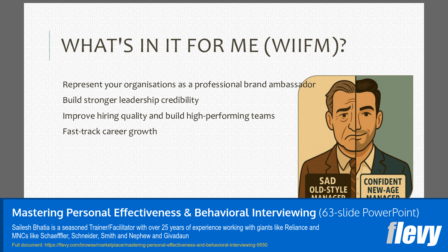 Mastering Personal Effectiveness & Behavioral Interviewing (63-slide PPT PowerPoint presentation slide deck (PPTX)) Preview Image