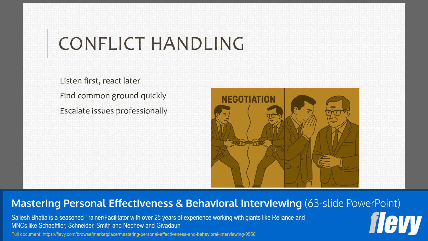 Mastering Personal Effectiveness & Behavioral Interviewing (63-slide PPT PowerPoint presentation slide deck (PPTX)) Preview Image