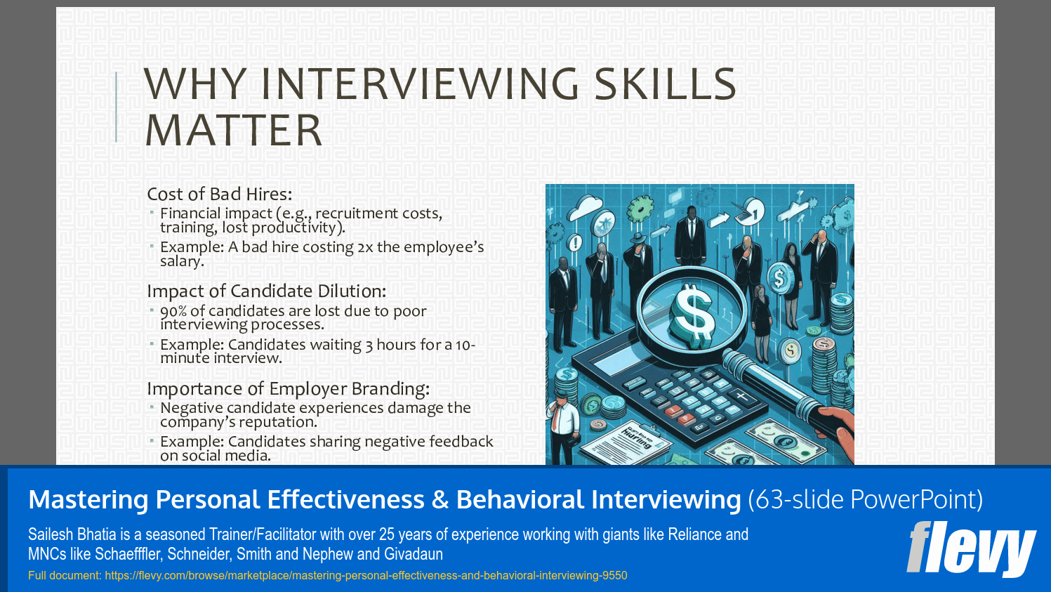 Mastering Personal Effectiveness & Behavioral Interviewing (63-slide PPT PowerPoint presentation slide deck (PPTX)) Preview Image
