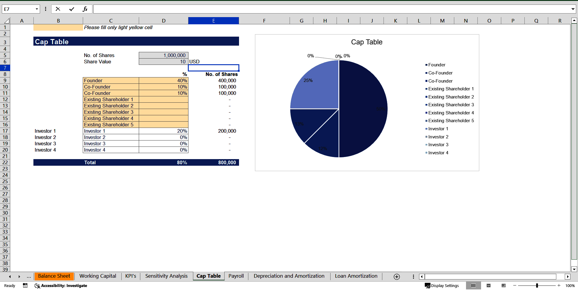Drone Manufacturing Financial Projection Model (Excel template (XLSX)) Preview Image