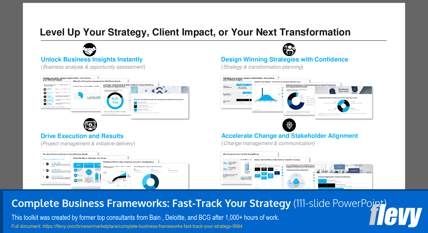 Complete Business Frameworks: Fast-Track Your Strategy (111-slide PPT PowerPoint presentation slide deck (PPTX)) Preview Image