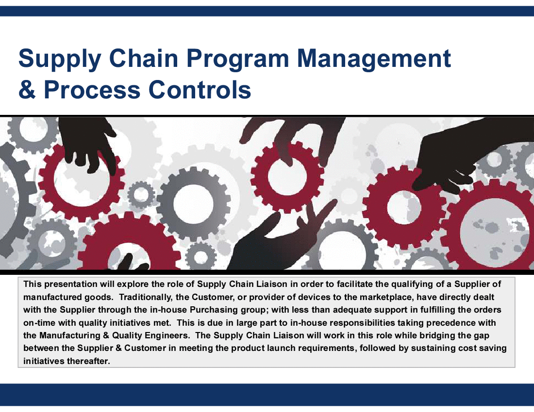 Supply Chain Liaison 5 Step Management Program (41-slide PowerPoint presentation (PPTX)) Preview Image
